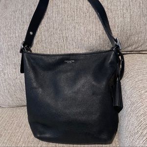 Coach Legacy Duffle Tasseled Leather Shoulder Bag